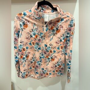 Vera Bradley Peach and Blue Floral Sweatshirt